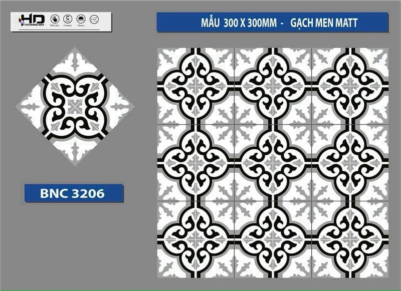 GẠCH LÁT NỀN 3030 QH91 BNC3206