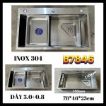 Chậu 1 hộc inox 304 B7846 - Bộ - Ảnh 2