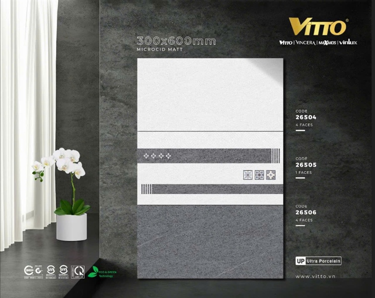 kiotviet_96f7f5c1cb861557adac2bf981db8ff2 Gạch 30x60 đá mờ Vitto 26504 nhạt (26504-26505-26506) - Mét - Ảnh 1