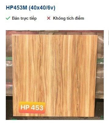 Gạch 40x40 gố vàng nham HP M453 - Viên